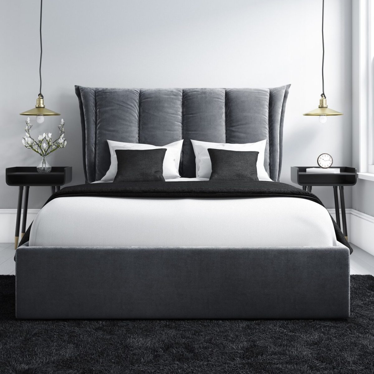 Интерьер под серый диван