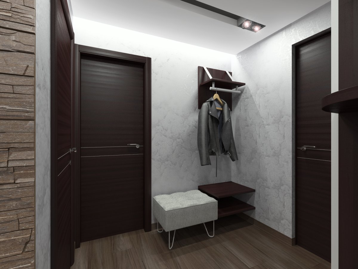 Прихожая совмещенная с гостиной