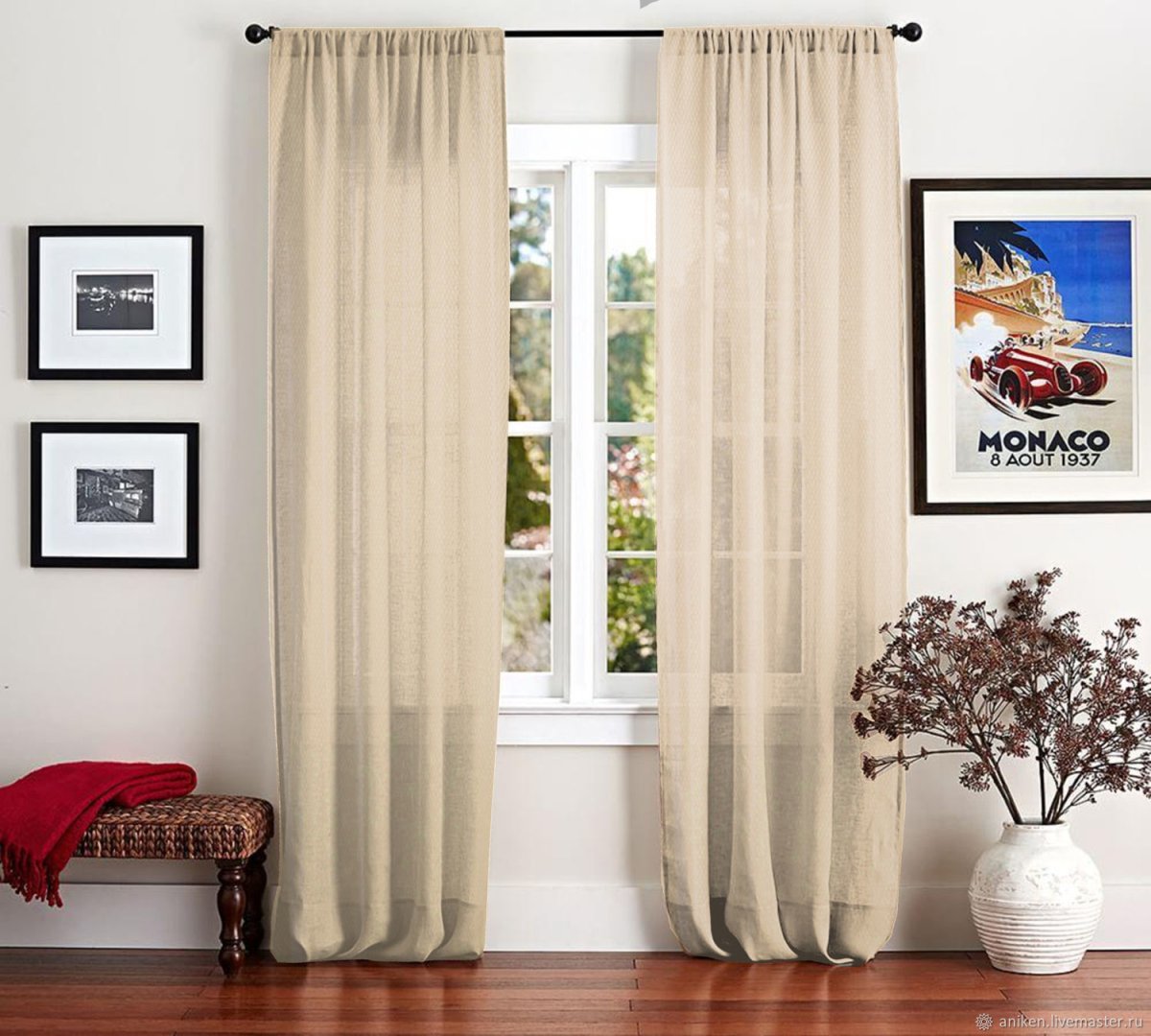 Льняные шторы