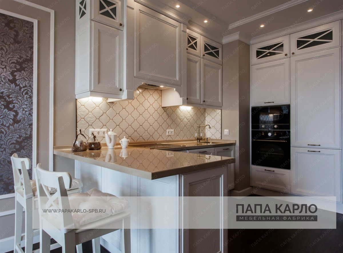 Кухня в стиле хайтек бежевая