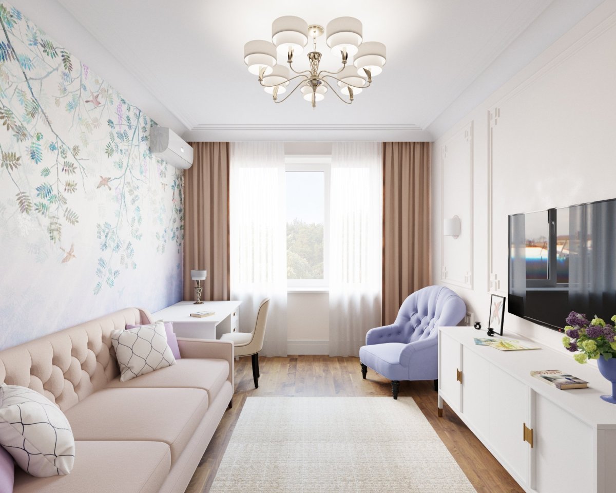 Светлая гостиная