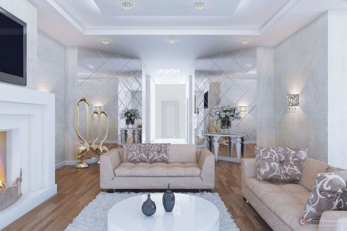 Интерьер гостинной 18кв м