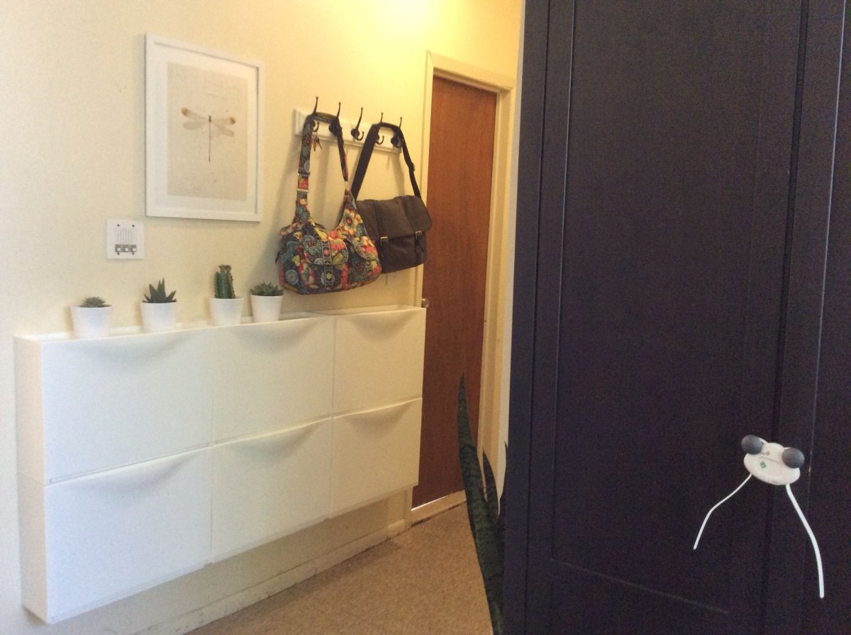 ХЕМНЭС галошница с 2 отделениями белый 89x127 мм