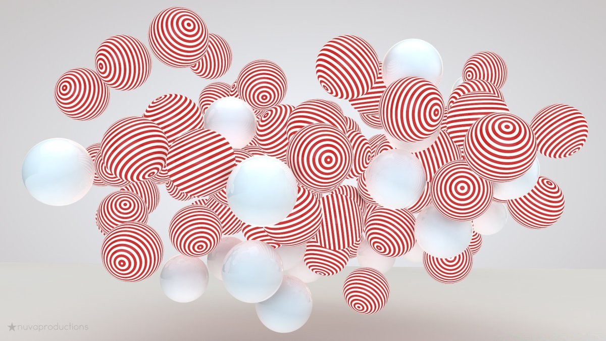 Обои шары в интерьере