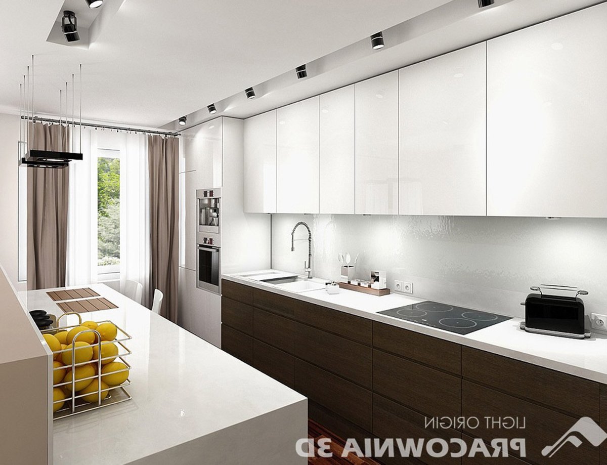 Белая кухня в стиле Минимализм