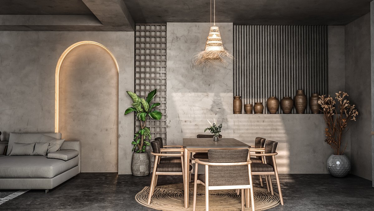 Кровать в стиле Ваби Саби