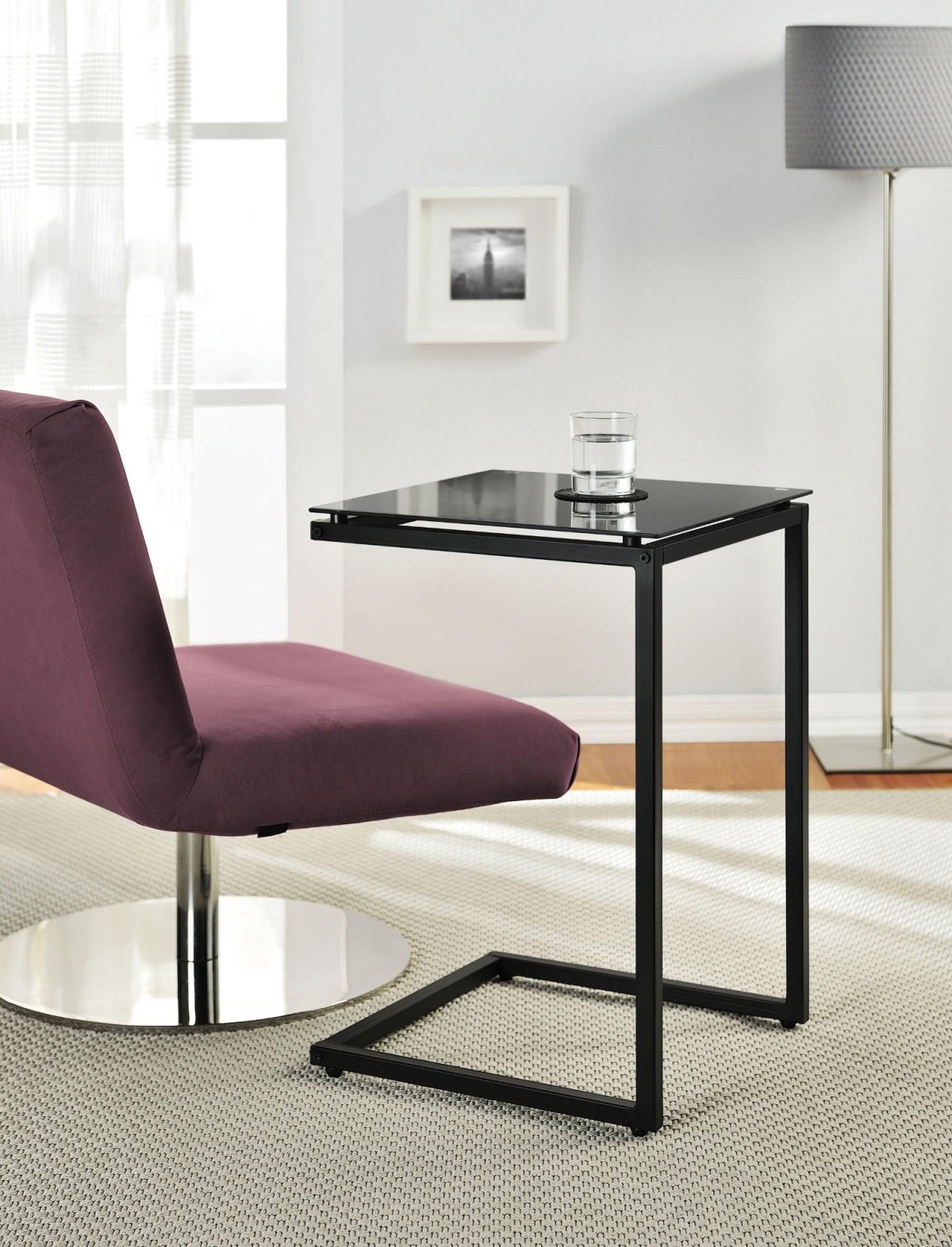 Vittsjö ВИТШЁ комплект столов, 2 шт, черно-коричневый/стекло 90x50 см