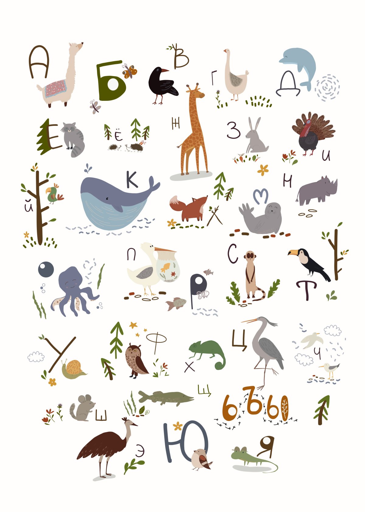 Детские постеры для интерьера