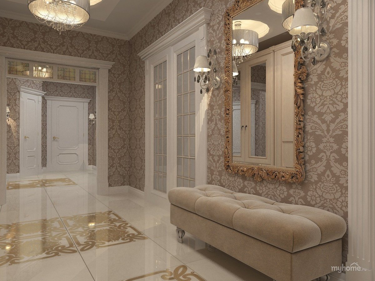 Бежево Золотая прихожая