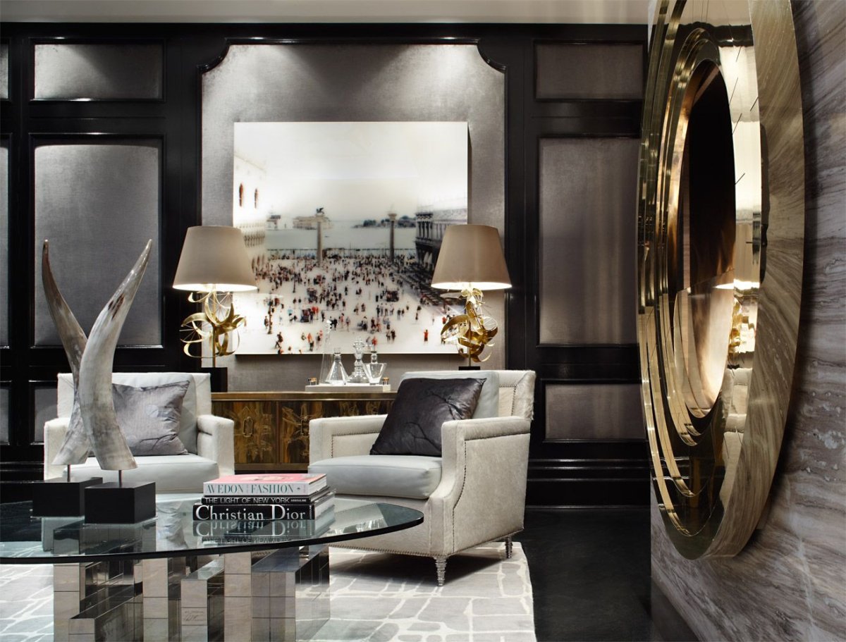 Сочетание золота и серебра в интерьере