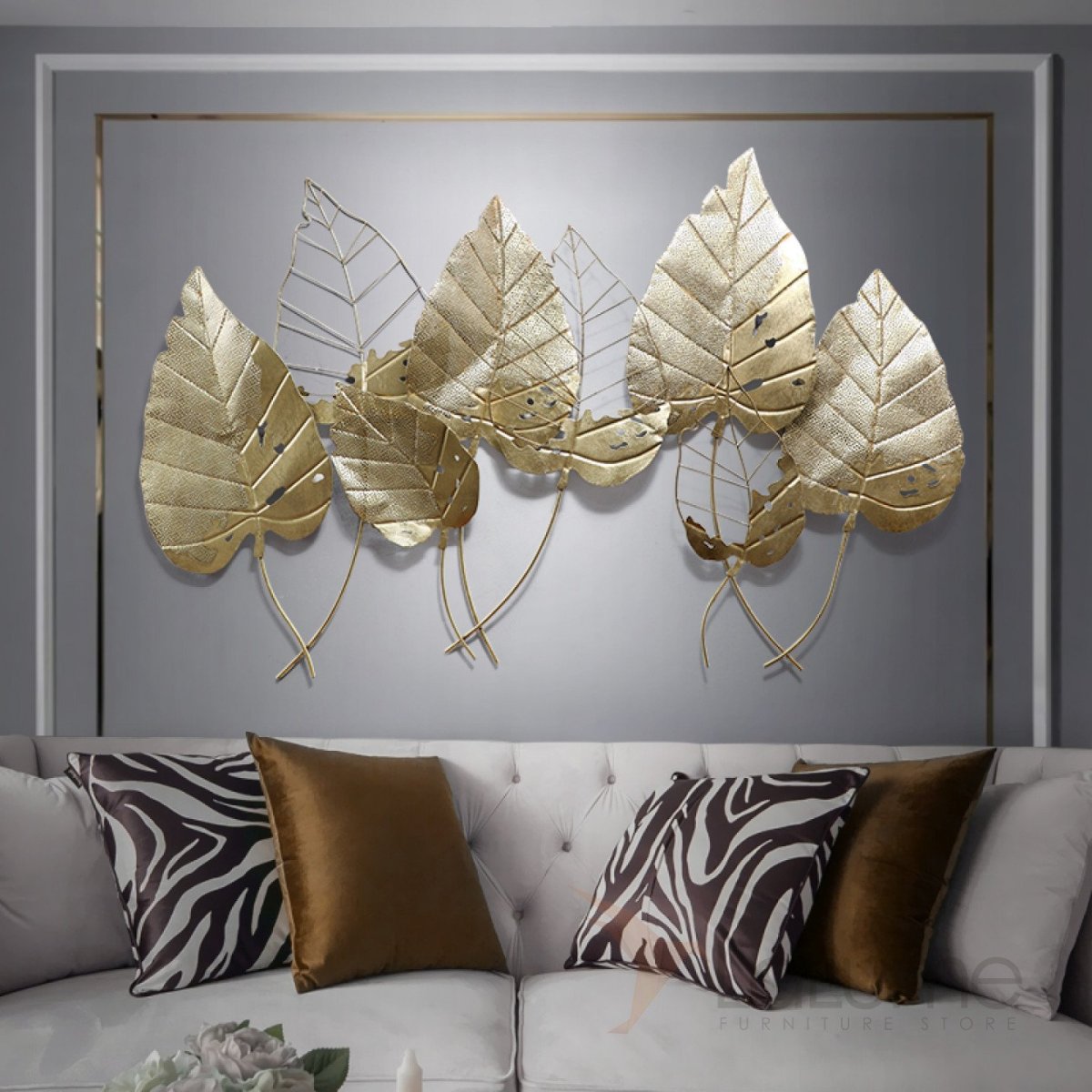 Декор "лист" серебряный с подвесом a98017090