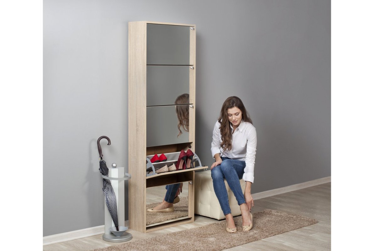 СТЭЛЛ галошница,3 отделения, белый, 79x148 см