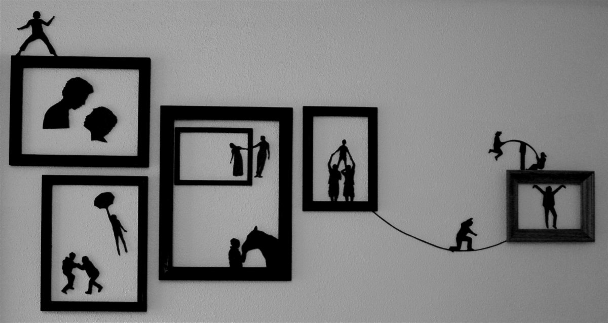 Декор стены фотографиями