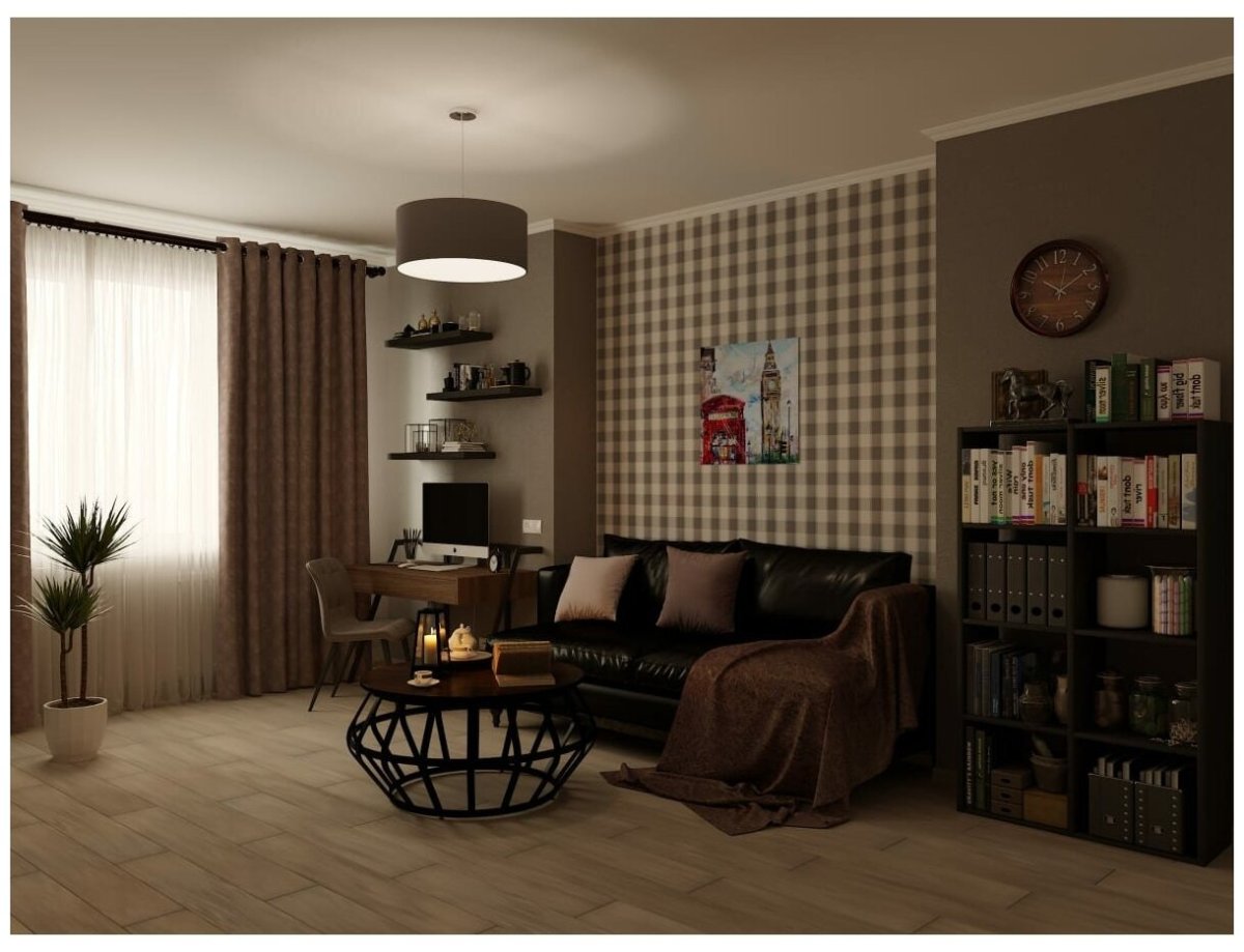 Интерьер в клеточку