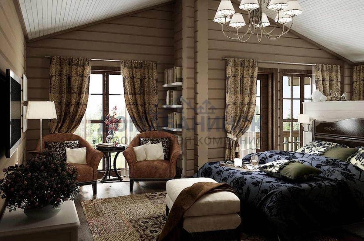 Уютная гостиная на даче