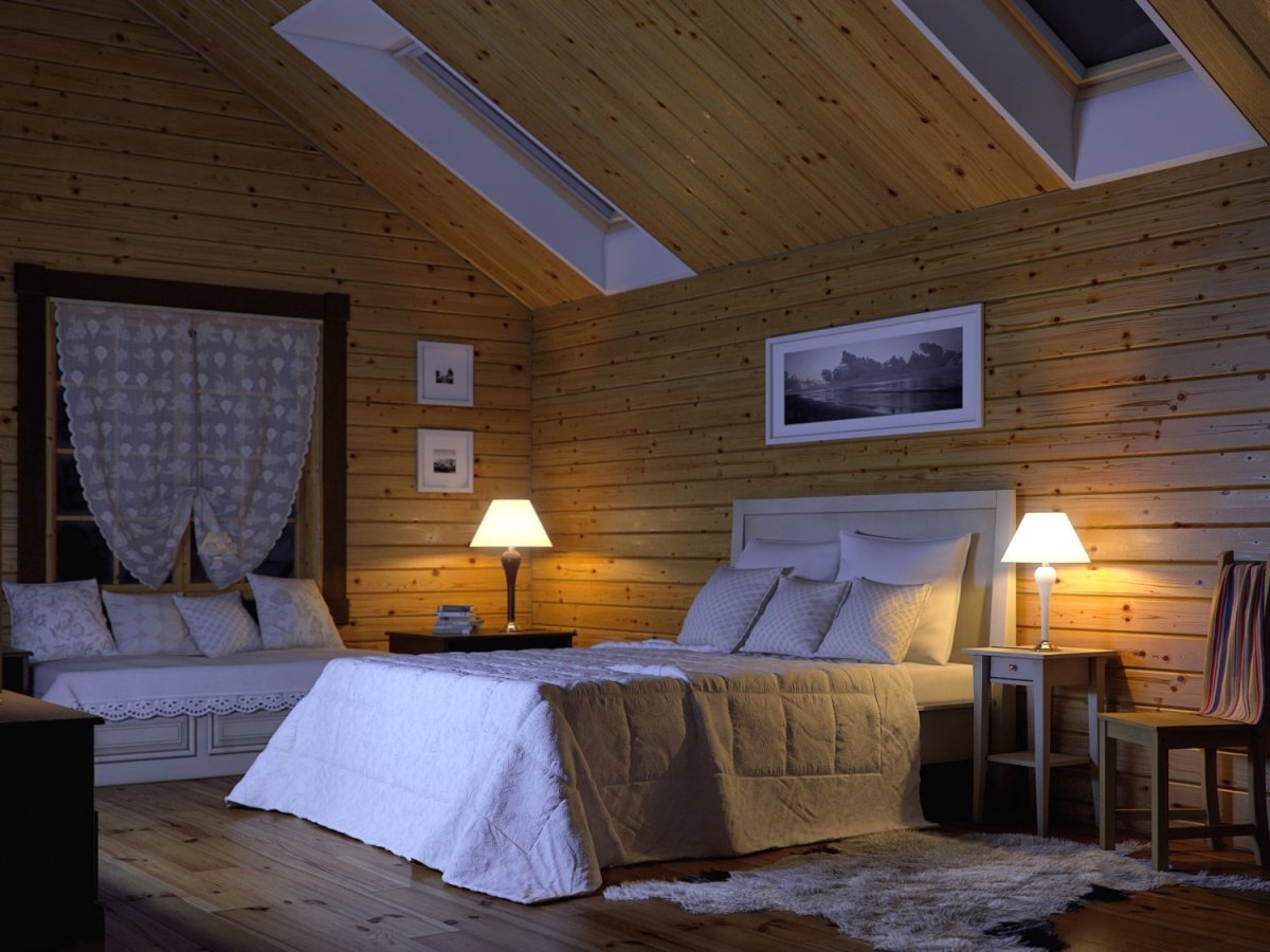 Оцилиндровочный дом в стиле Кантри и Прованс