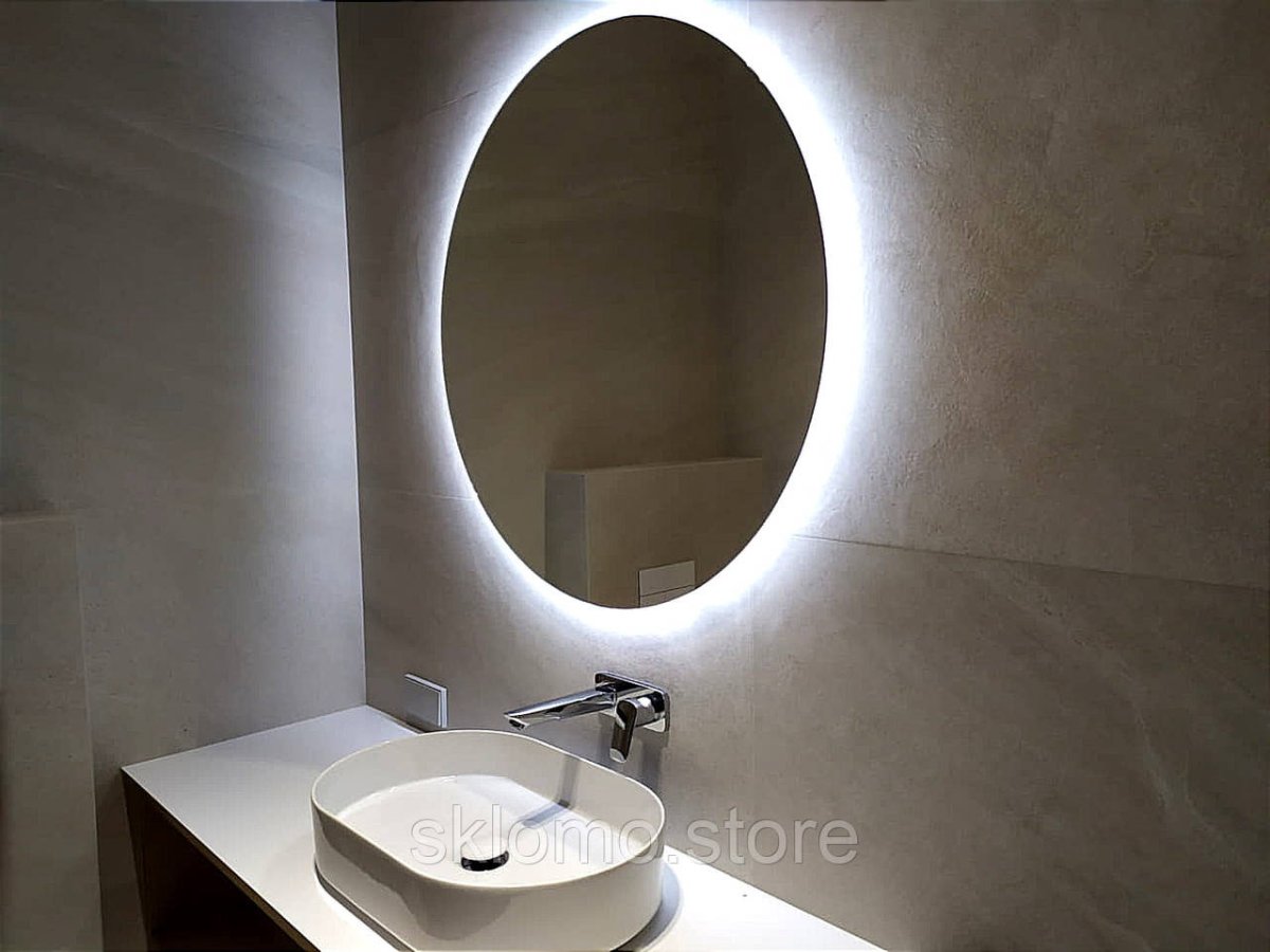 Зеркало полукруглое с подсветкой