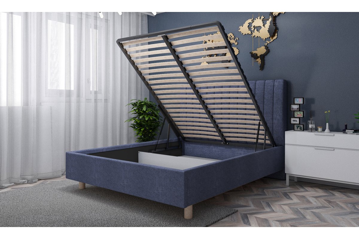 Кровать c подъёмным механизмом Scandica frans 160х200 см зеленая