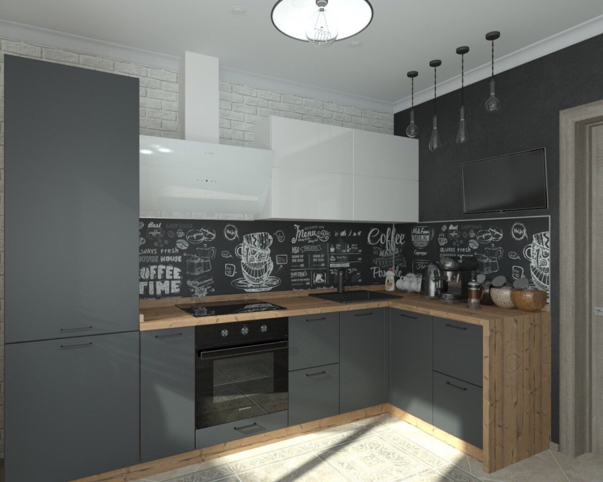 Кухня лофт угловая касторама