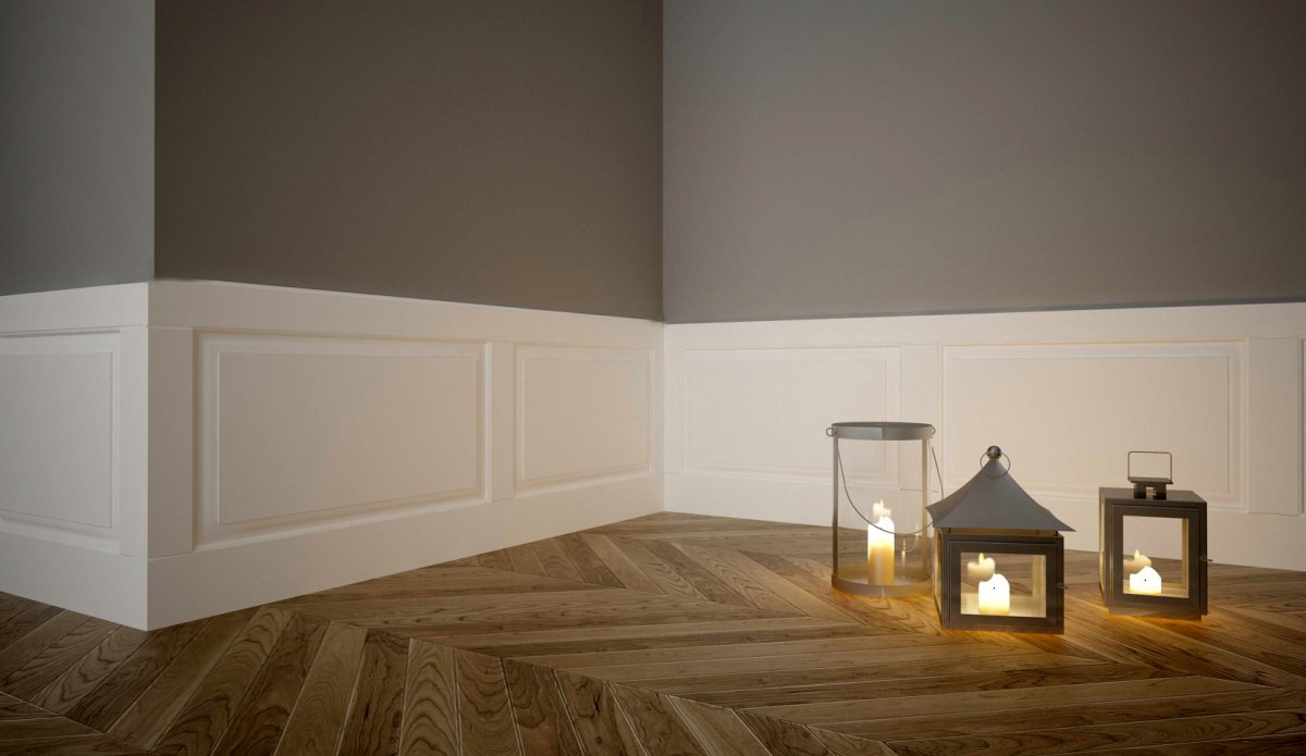 Тёмный плинтус на Светлом полу