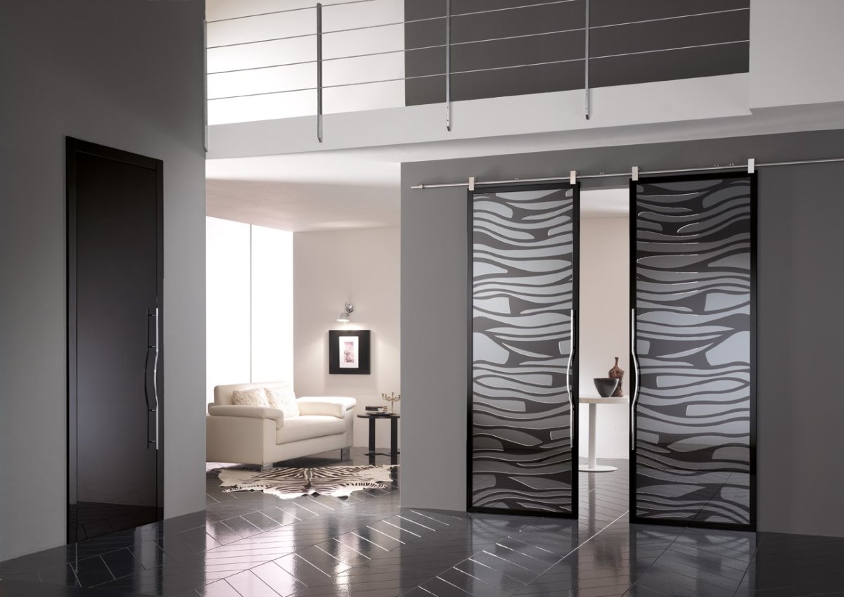 Раздвижная хайтек двери