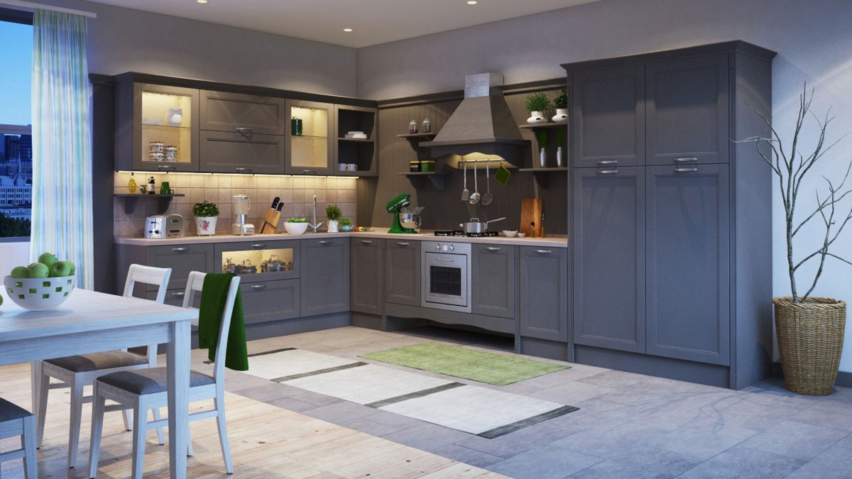 Кухня хофф голубая