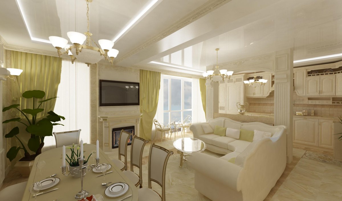 Кухня совмещенная с гостиной