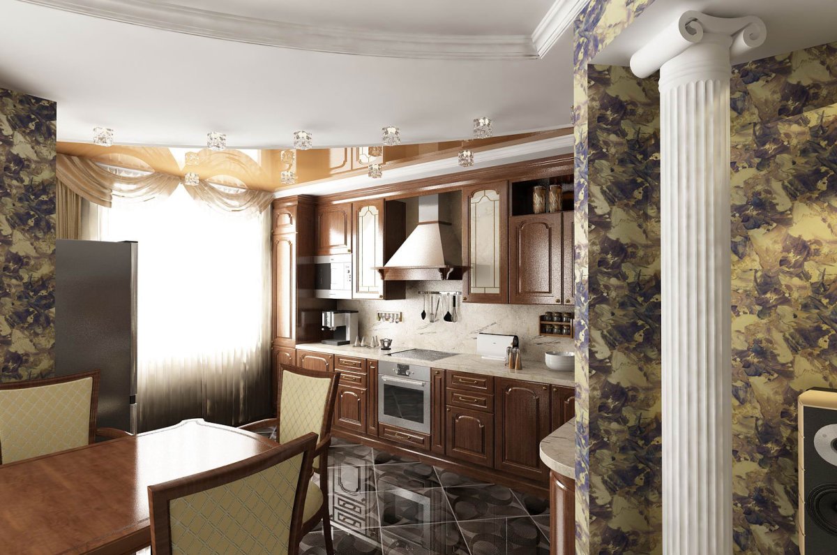 Совмещенная гостиная и столовая