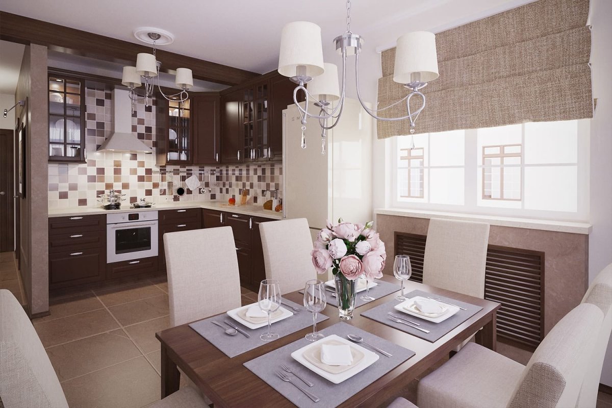 Кухня совмещенная с залом