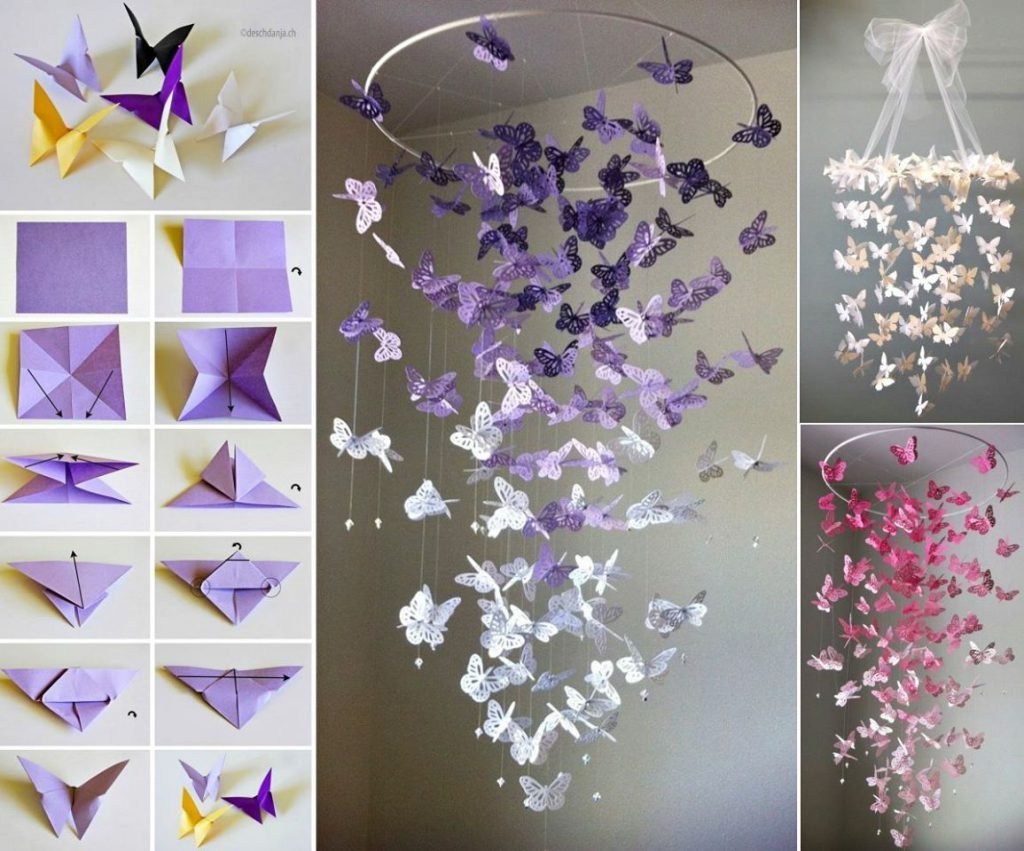 10 идей декора для стен из цветной бумаги | Подвесные украшения, Делаем сами, Поделки
