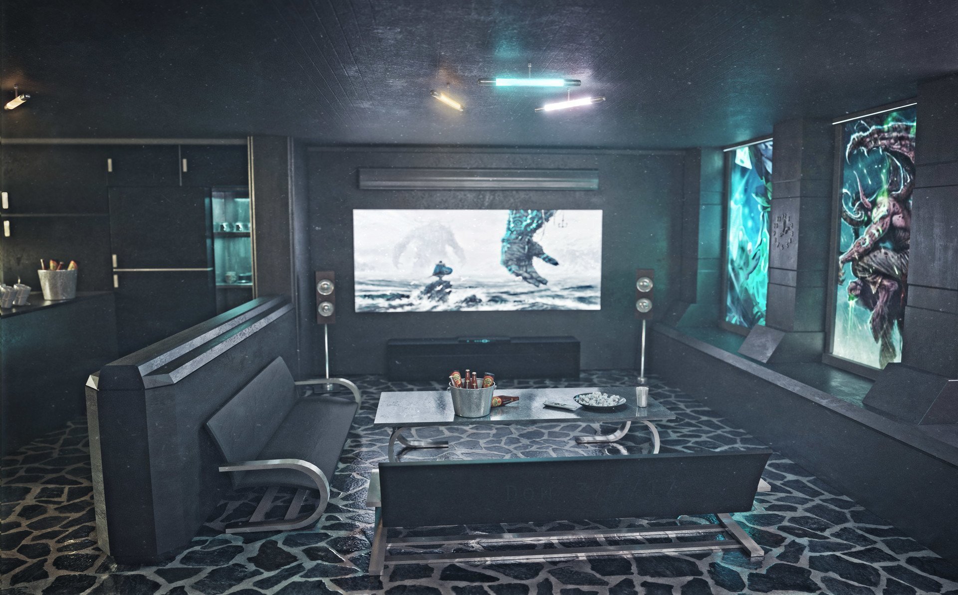 Дизайн комнаты в стиле киберпанк - 78 фото