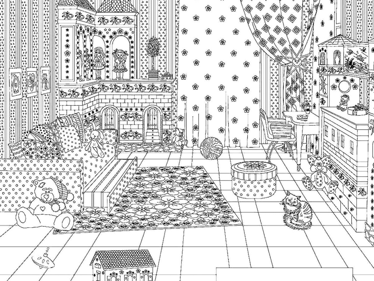 Раскраска творческий беспорядок