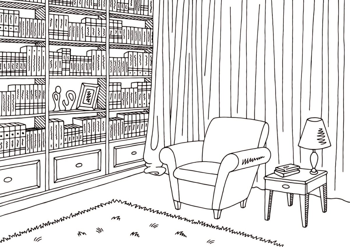 Раскраска комната