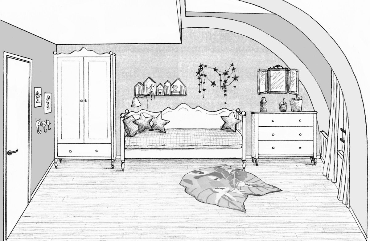 Гостиная раскраска