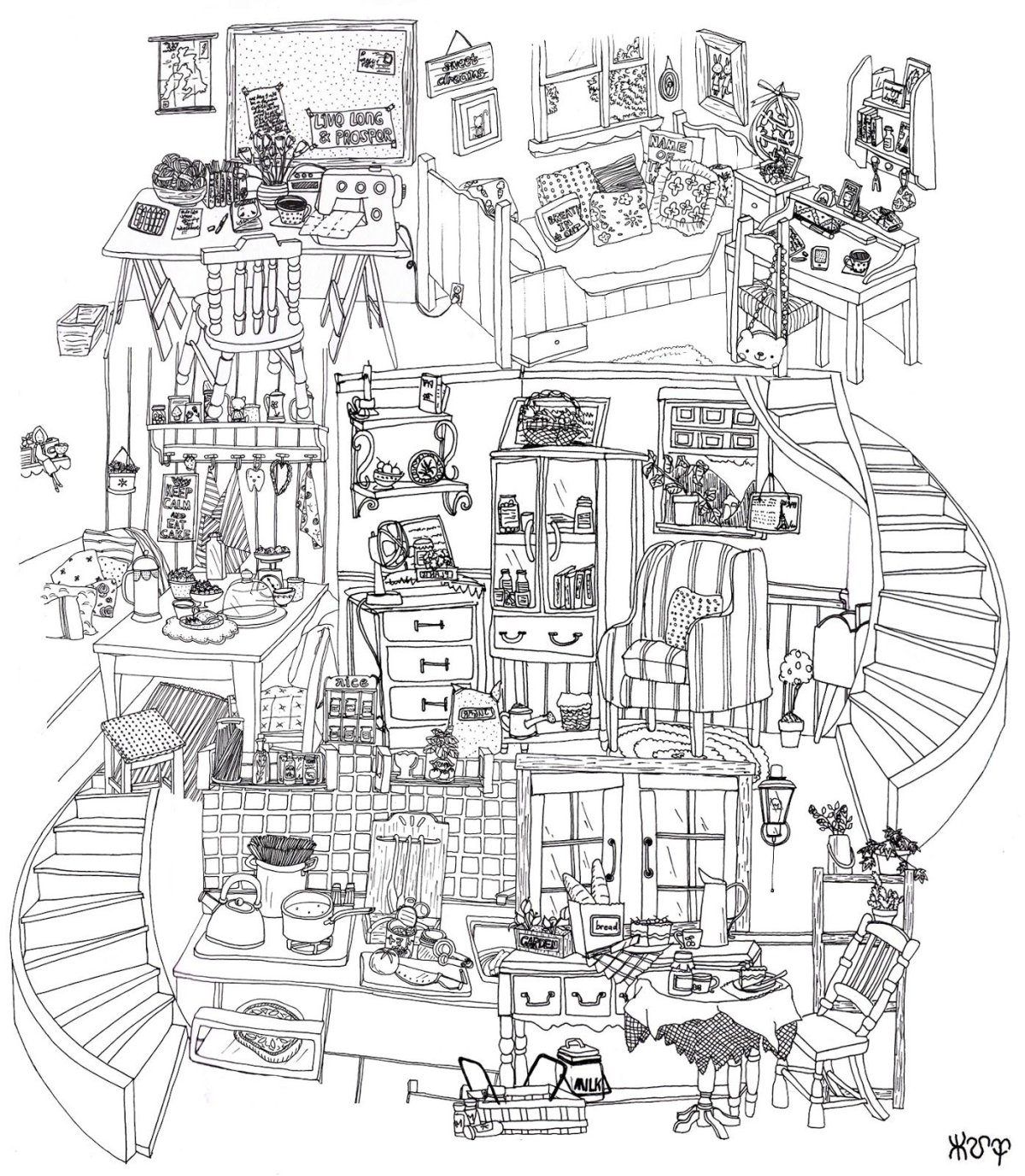 Дудлинг цветы