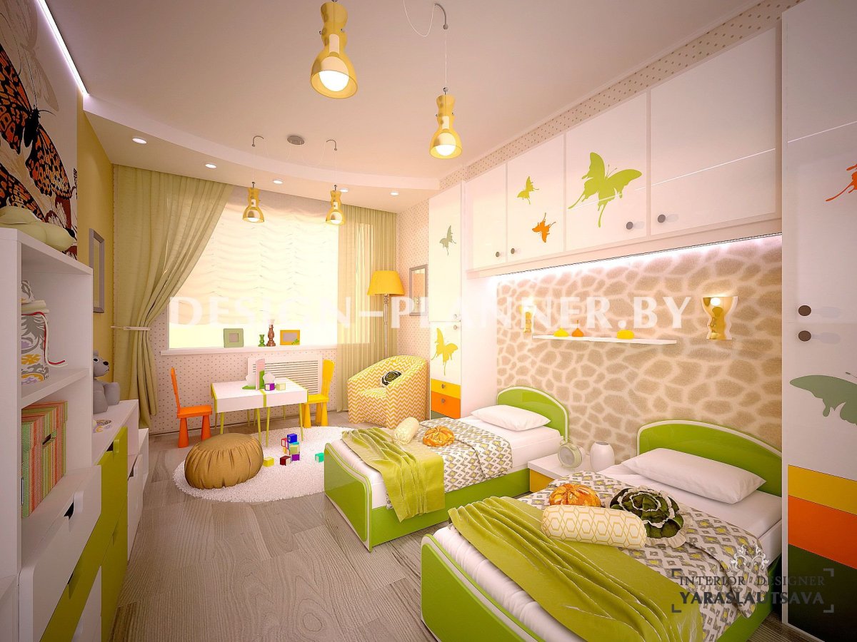 Интерьер детской для разнополых детей