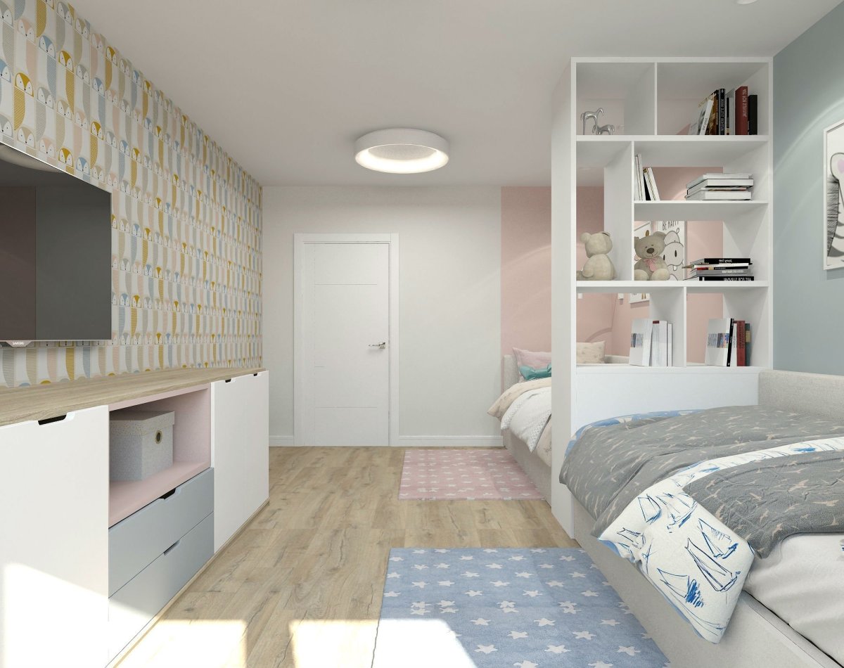 Детская 20 кв м для двоих разнополых