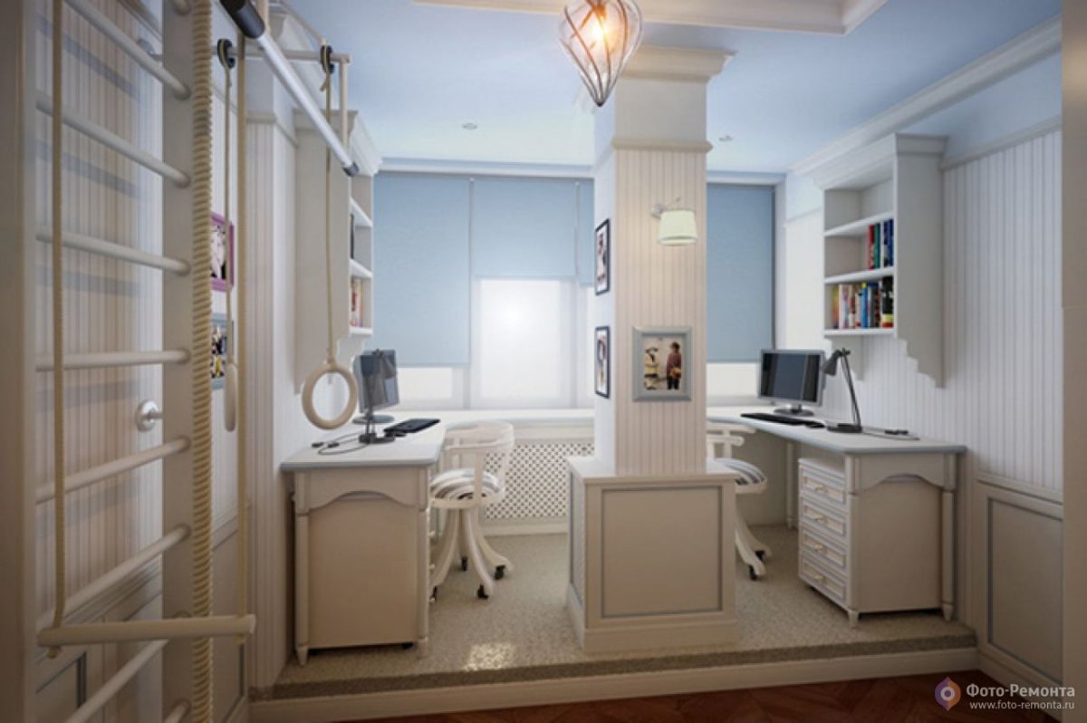 Детская комната для девочки с балконом