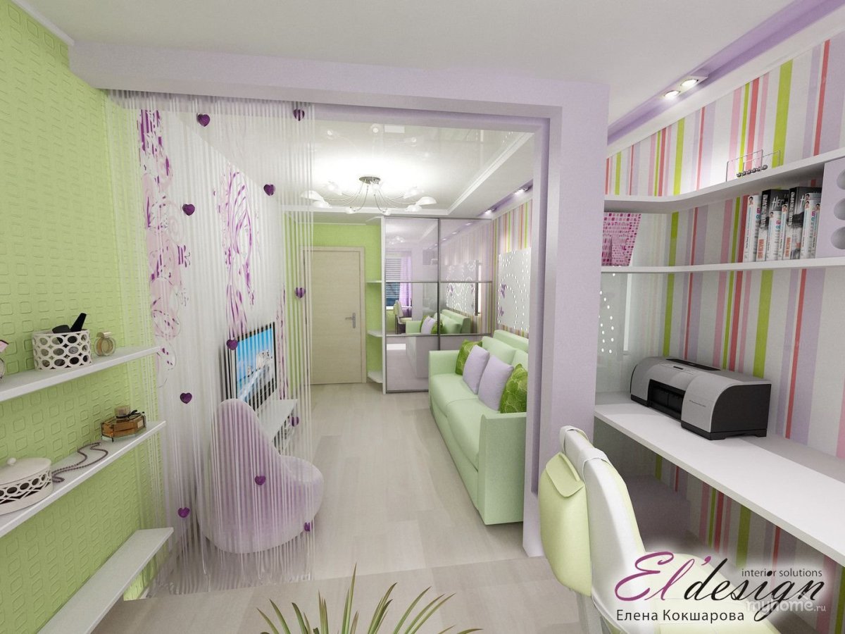 Комната для двух девочек 8кв м