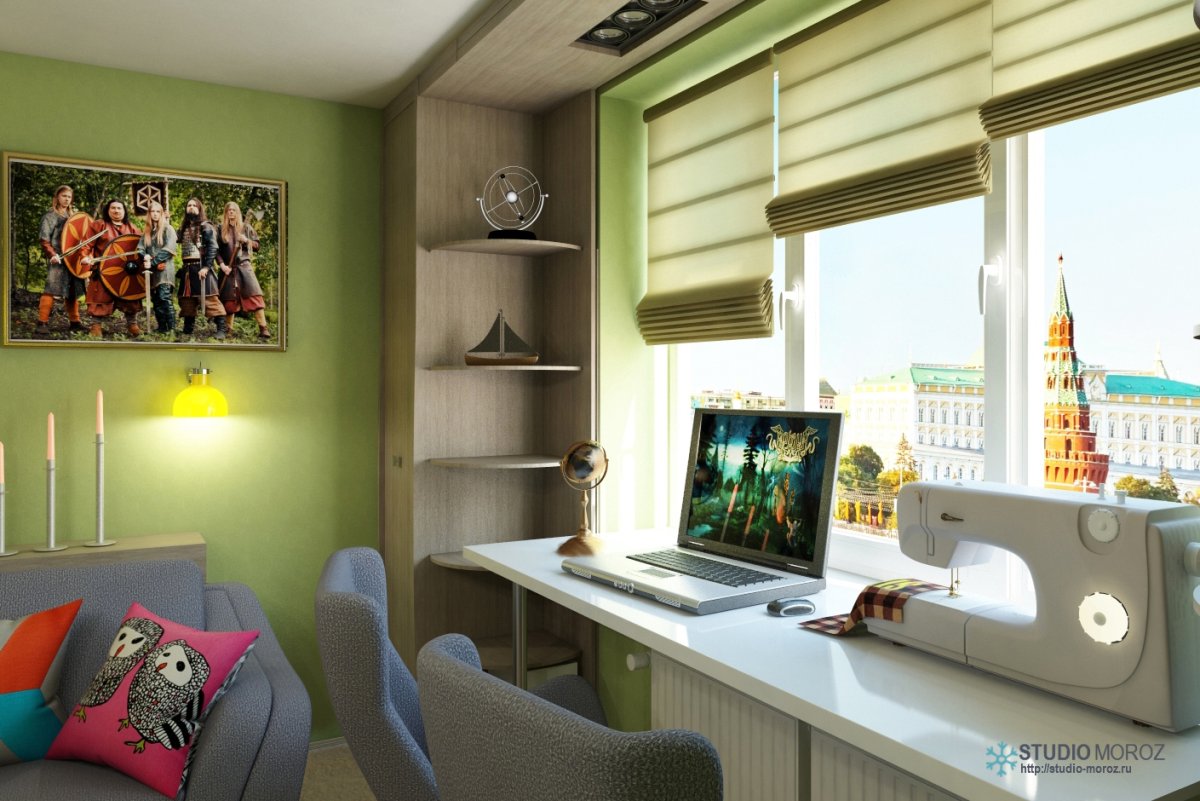 Рабочее место на подоконнике
