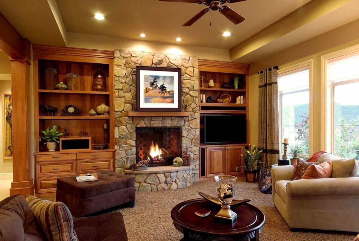 Гостиные с камином