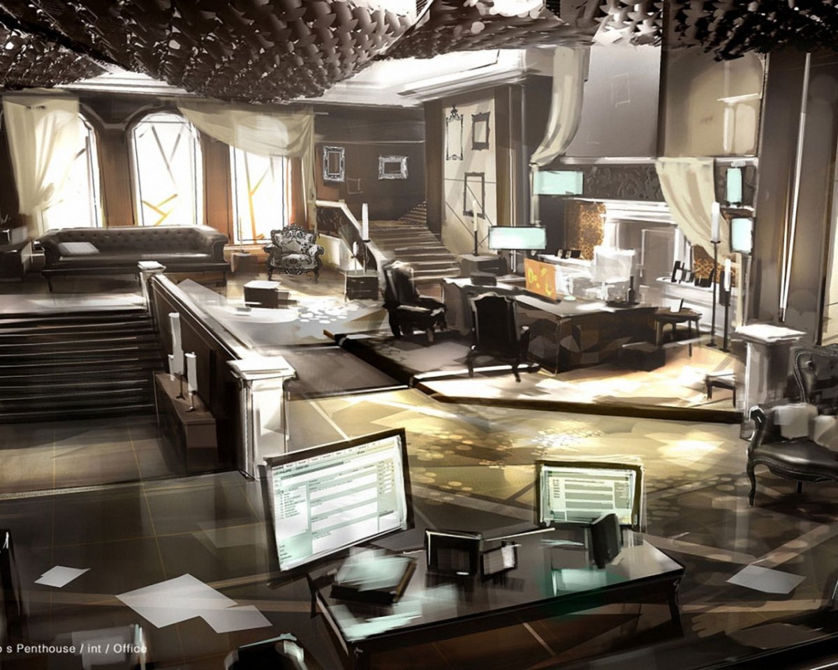 Deus ex кабинет Шарифа концепт