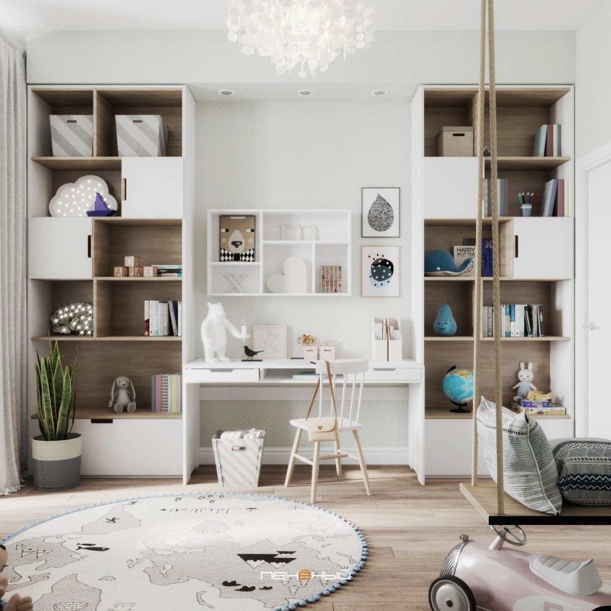 Стены в детской комнате