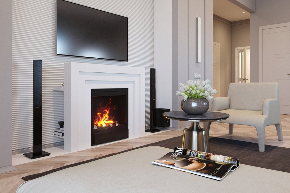 Современный электрокамин