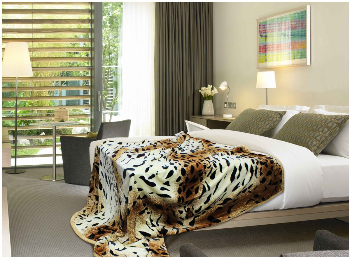 Плед buenas noches za FN 411/224 be 2022 леопард на шкуре 65194 200 х 220 см