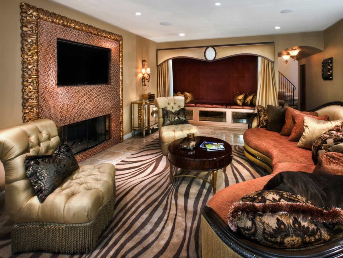 Гостиная в леопардовом стиле интерьер