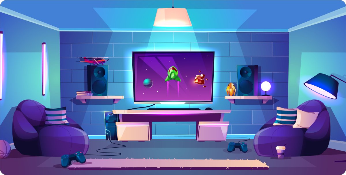 Комната геймера рисунок