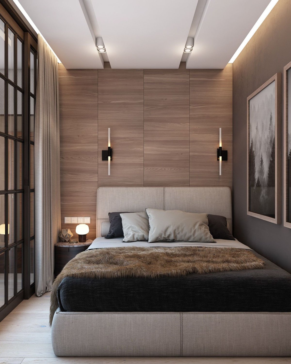 Маленькая узкая спальня