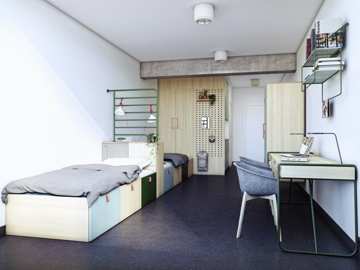 Создаем дизайн комнаты в общежитии на небольшой площади