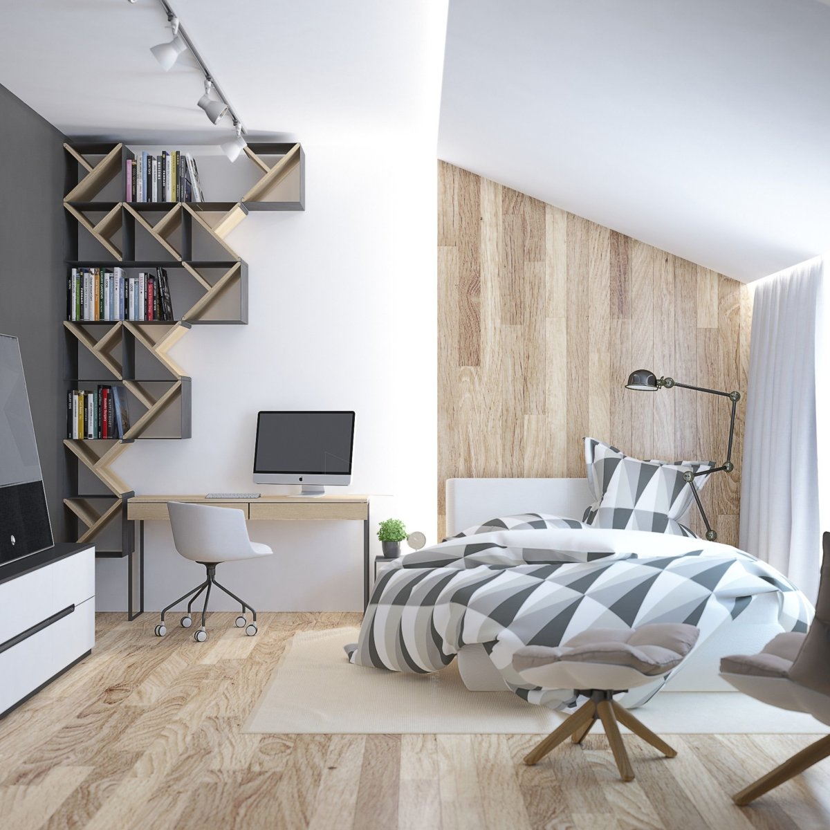 Маленькая спальная комната подростка